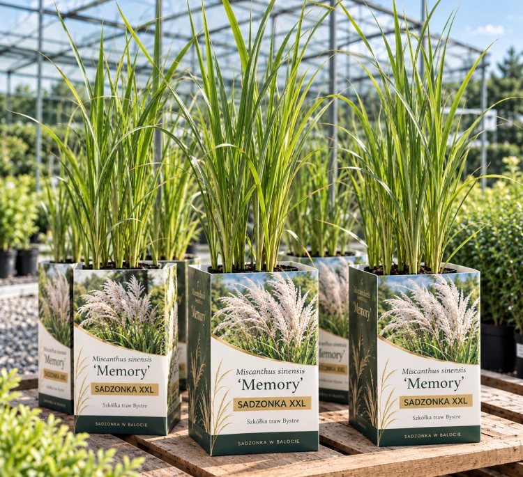 Eleganckie trawy Miscanthus w szkółce.png