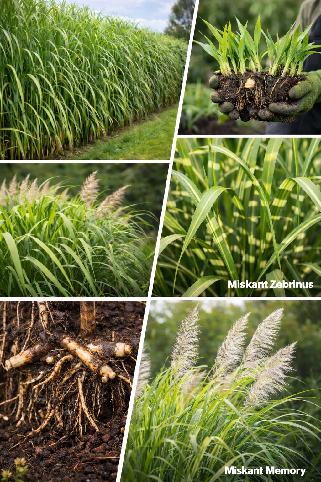 miskant olbrzymi, miskant zebrinus, miskant memory